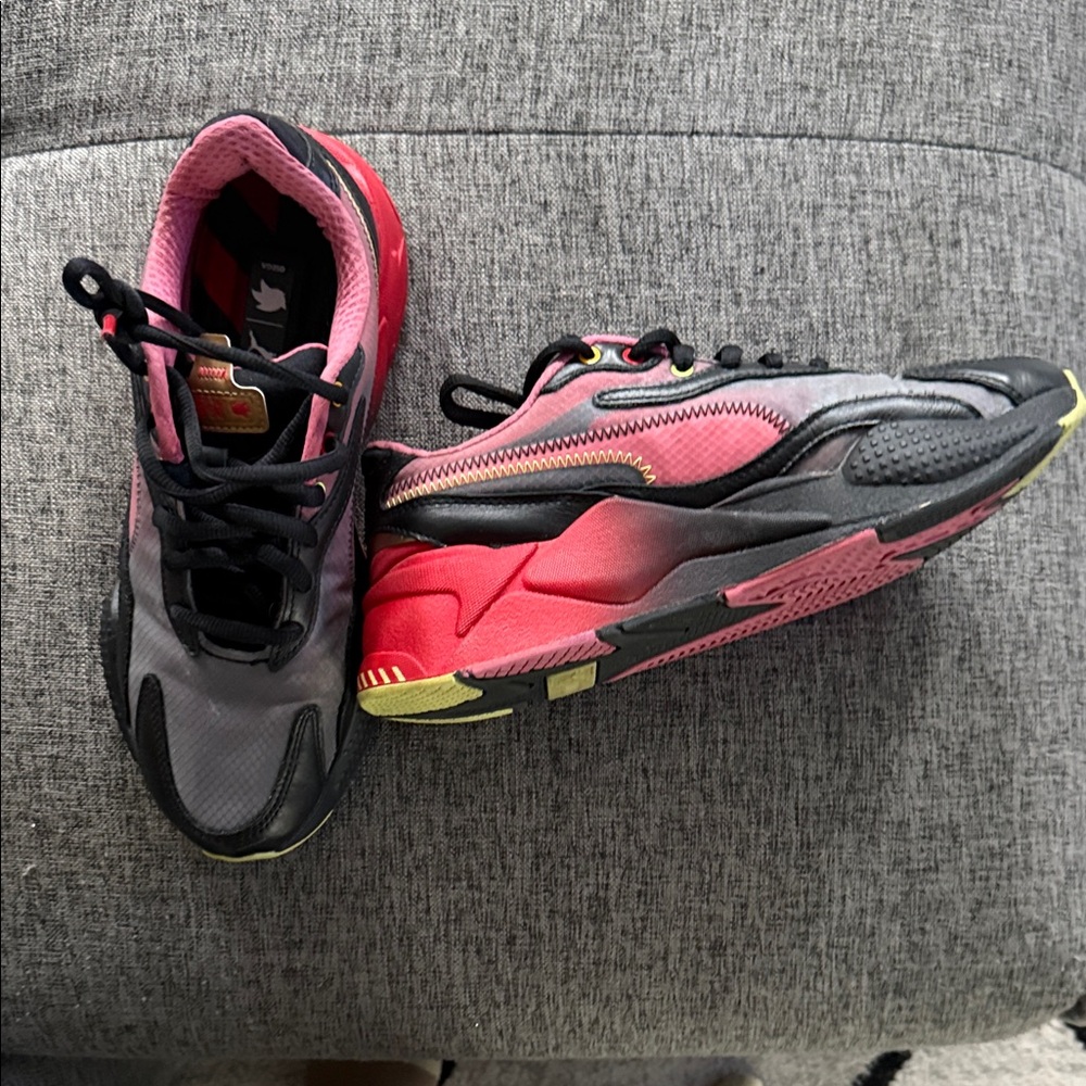 Stylish Pink and Gray Sneakers